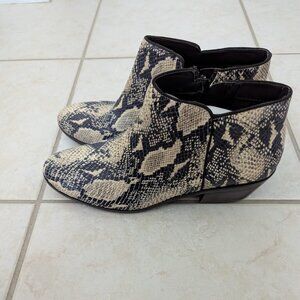 Sam Edelman Snakeskin Ankle Boots